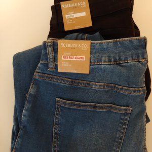 2 Pair Jeans NWT Women's 10P Short Blue & Black